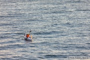 Kayaker Cyril Derreumaux training in the San Francisco Bay on February 25, 2021.France-born American entrepreneur Cyril Derreumaux (44) will leave at the end of May 2021 for a 70-day solo and unsupported sea kayak Pacific crossing from California to Hawaii.