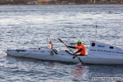 Kayaker Cyril Derreumaux training in the San Francisco Bay on February 25, 2021.France-born American entrepreneur Cyril Derreumaux (44) will leave at the end of May 2021 for a 70-day solo and unsupported sea kayak Pacific crossing from California to Hawaii.