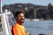 Kayaker Cyril Derreumaux  training off the coast of Sausalito, CA,  on February 25, 2021.France-born American entrepreneur Cyril Derreumaux (44) will leave at the end of May 2021 for a 70-day solo and unsupported sea kayak Pacific crossing from California to Hawaii.